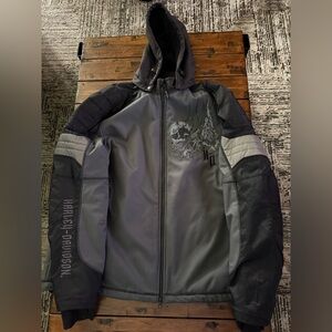 Harley-Davidson Gray and Black Performance Jacket with Reflective Stripes